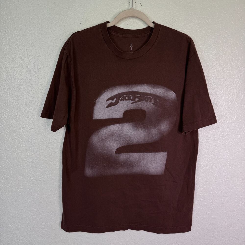 Cactus Jack JackBoys 2 Shirt Mens Large Travis Scott Ski Mask Brown A2 Merch Tee